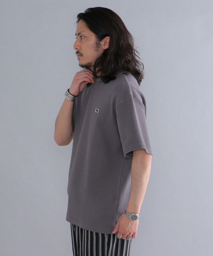 セール】*【SHIPS別注】PENNEYS: FOX ロゴ ワッペン 鹿の子 T