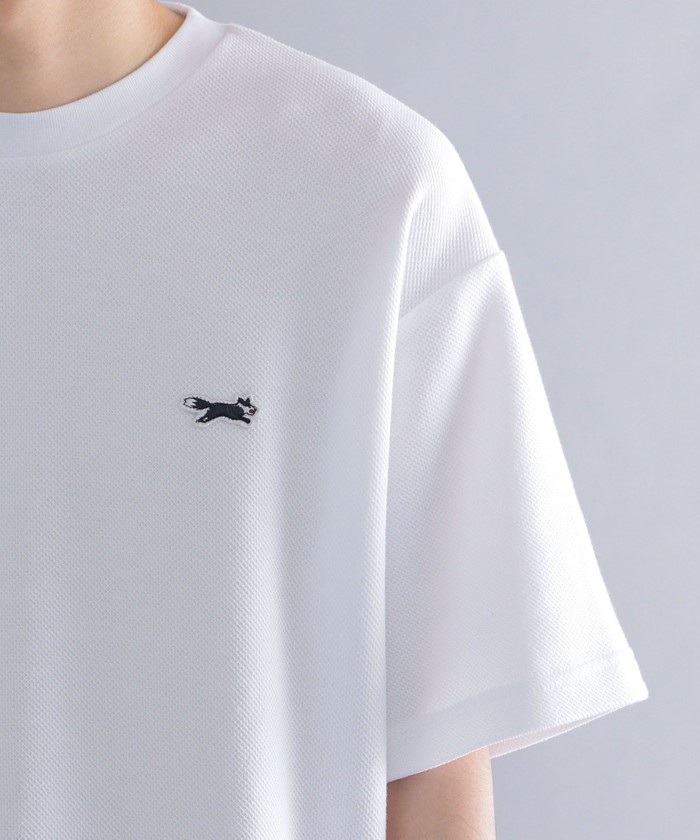 セール】*【SHIPS別注】PENNEYS: FOX ロゴ ワッペン 鹿の子 T