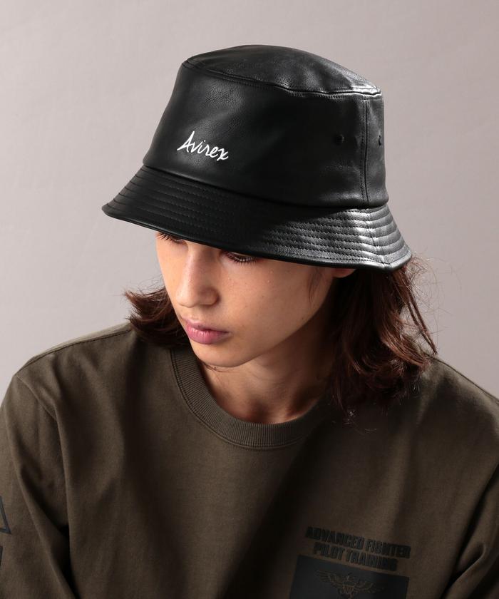 【美品 完売品 】NEWVINTAGE フェイクレザーバケットハット ブラック NEWVINTAGE フェイクレザー バケットハット ブラック - メルカリ