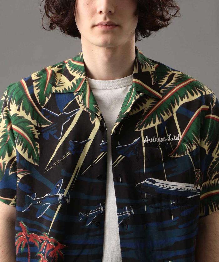 【美品】AVIREX アヴィレックス アロハシャツ 総柄 アロハガール セール 30%OFF】アロハシャツ アロハガール/ALOHA SHIRT ALOHA