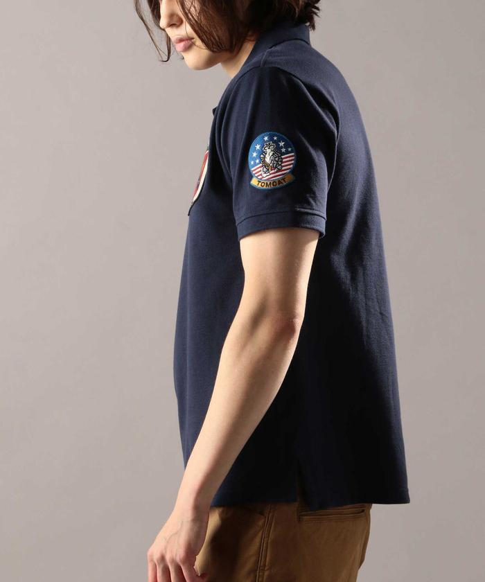 警視庁第4機動隊タグ付　AVIREX 刺繍　ポロシャツ　ブラック　L トップガン ポロシャツ/TOP GUN POLO SHIRT(504721625) | AVIREX