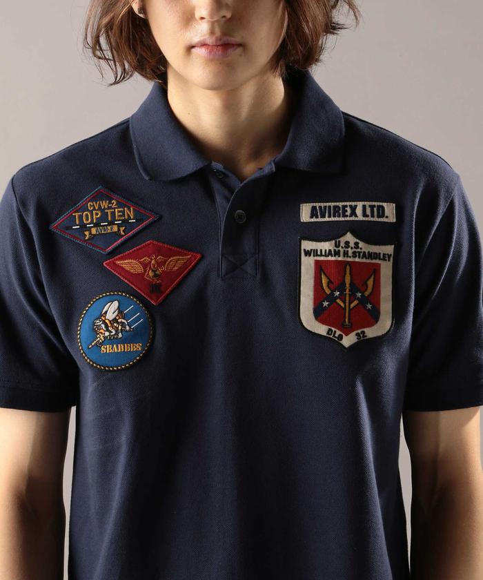 警視庁第4機動隊タグ付　AVIREX 刺繍　ポロシャツ　ブラック　L トップガン ポロシャツ/TOP GUN POLO SHIRT(504721625) | AVIREX