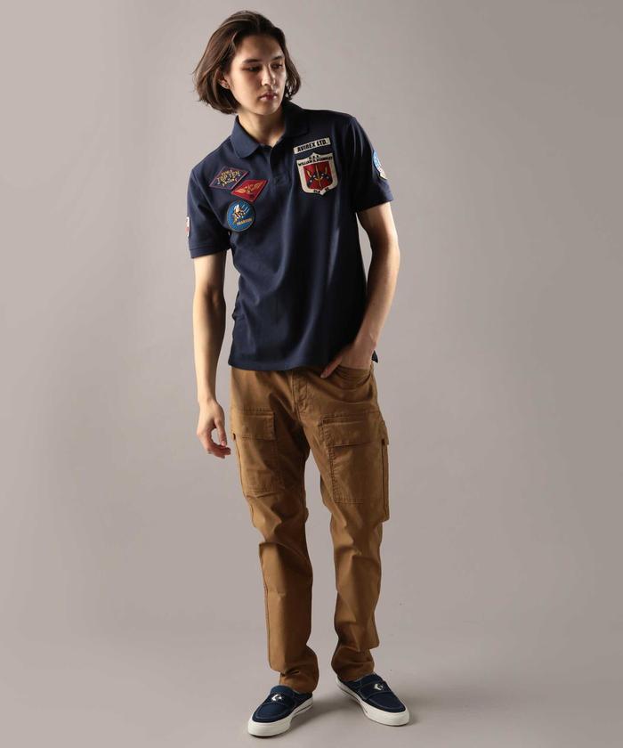 警視庁第4機動隊タグ付　AVIREX 刺繍　ポロシャツ　ブラック　L トップガン ポロシャツ/TOP GUN POLO SHIRT(504721625) | AVIREX