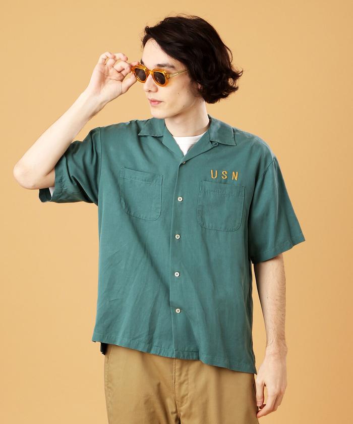 AVIREX 】刺繍 ダブルドラゴン スーベニア 半袖シャツ 2XL