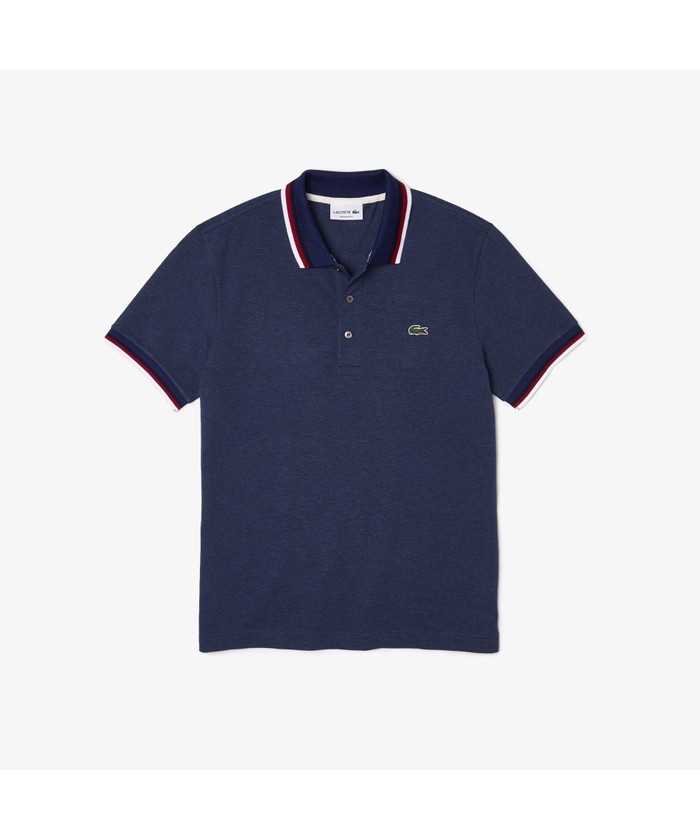ラコステ LACOSTE トリコロールリブニットポロシャツ(503859001