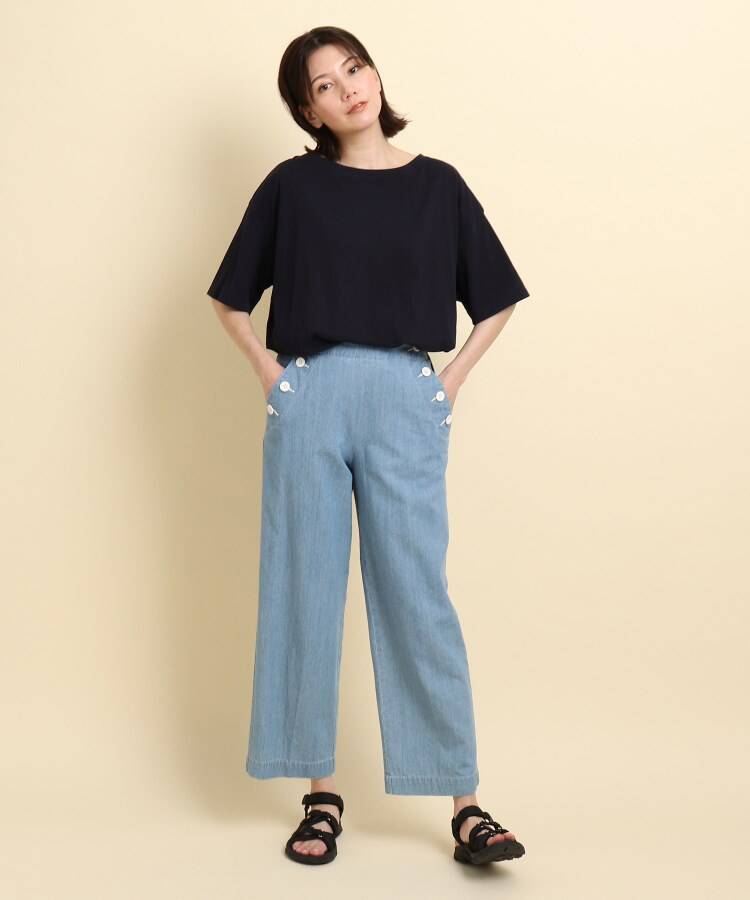 2/60 WOOL GABARDINE OPEN COLLAR DOLMAN SLV DRESS(XS Black
