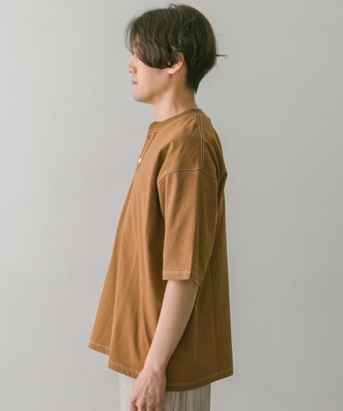 セール 35%OFF】配色ヘンリーネックTシャツ(504740667) | アーバン