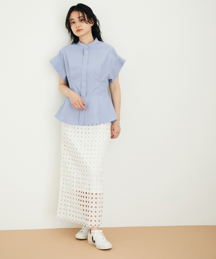 セール 70%OFF】【サステナブル】シェイプシルエットブラウス