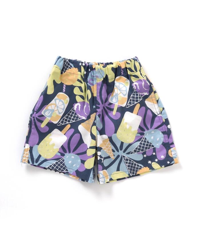 クーポン】【セール 22%OFF】アイス総柄ハーフパンツ 4分丈