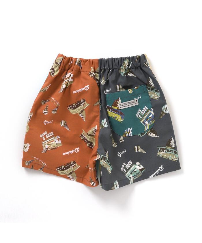 クーポン】【セール 22%OFF】アイス総柄ハーフパンツ 4分丈