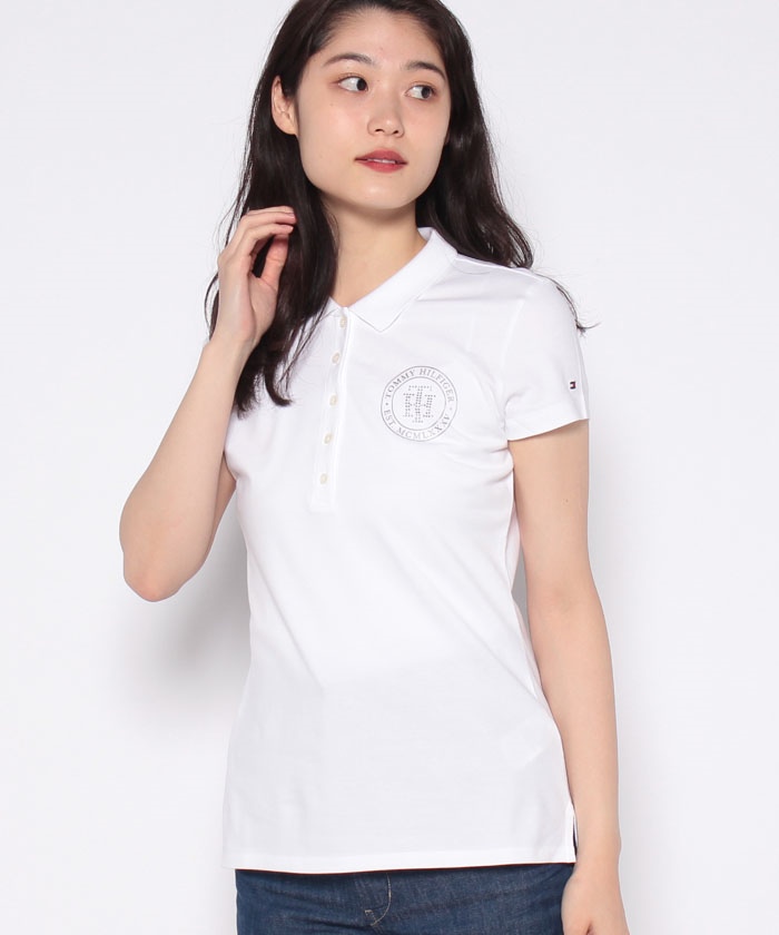売れ筋商品|||トミー ヒルフィガー Tシャツ レディース トップス CABLE  - Polo shirt - hot coco 楽天市場】トミーヒルフィガー ポロシャツ（Tシャツ・カットソー