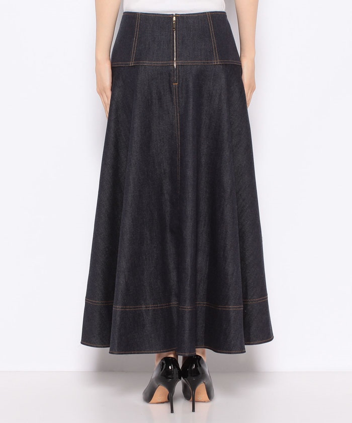 セール 40%OFF】デニムライクロングフレア スカート(504683725