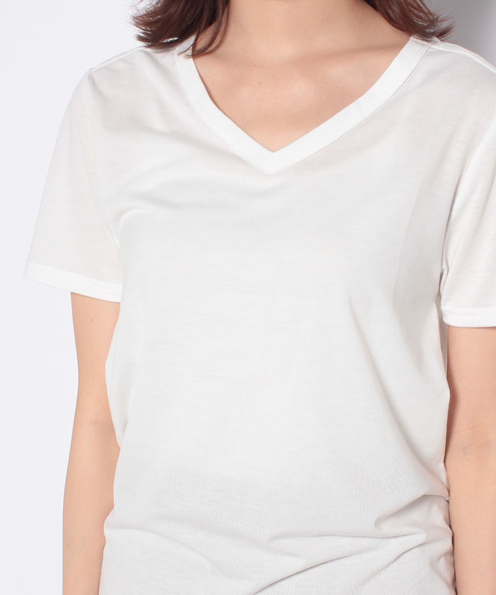 【as\"on】SEE-THROUGH T◆ Vネック Tシャツ as