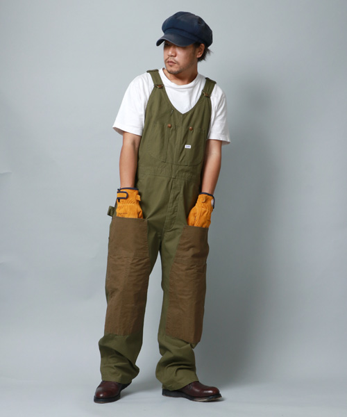 燃えない素材で安全対策 Lee 難燃 キャンプ オーバーオール 作業着