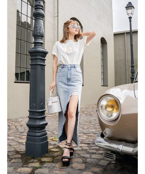 ハードダメージデニムスカート Darich Darich D Fashion