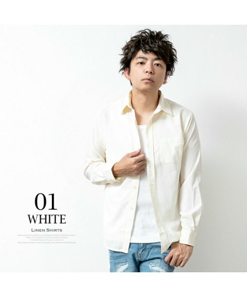 クーポン シャツ メンズ 長袖 麻 涼しい カジュアルシャツ 長袖シャツ ワイシャツ Yシャツ カッターシャツ Geneless Geneless D Fashion