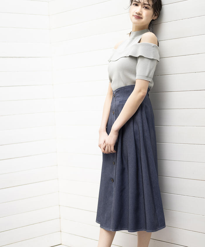 セール】ミッシュマッシュ MISCH MASCH 肩出しオフショルニット