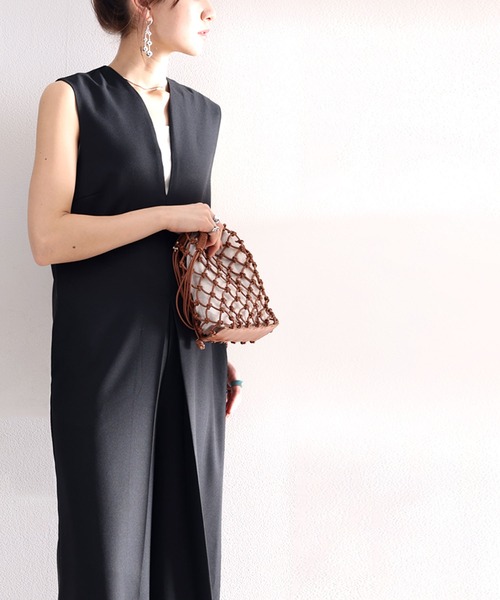 クーポン】【セール33%OFF】即座に女っぽ。Vネックオールインワン ...
