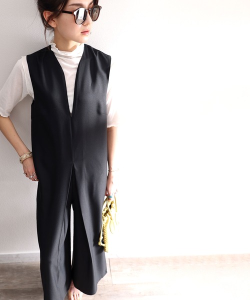 クーポン】【セール33%OFF】即座に女っぽ。Vネックオールインワン ...