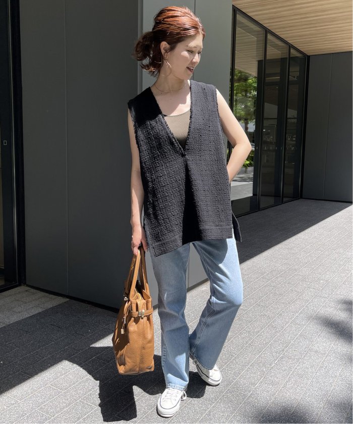 Italian fabric ツイードベスト(504760227) | スピック&スパン(Spick