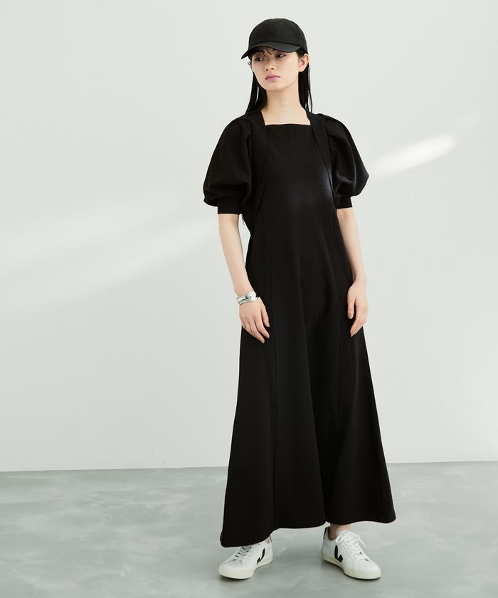 セール】【WEB限定】レイヤードライクフレアワンピース