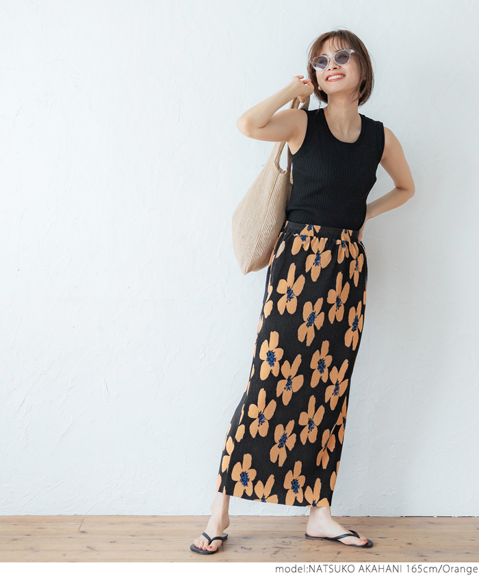 ◆雑誌掲載◆【Dolce&Gabbana】フラワー プリーツスカート Flower-print pleated poplin skirt in Print for Women