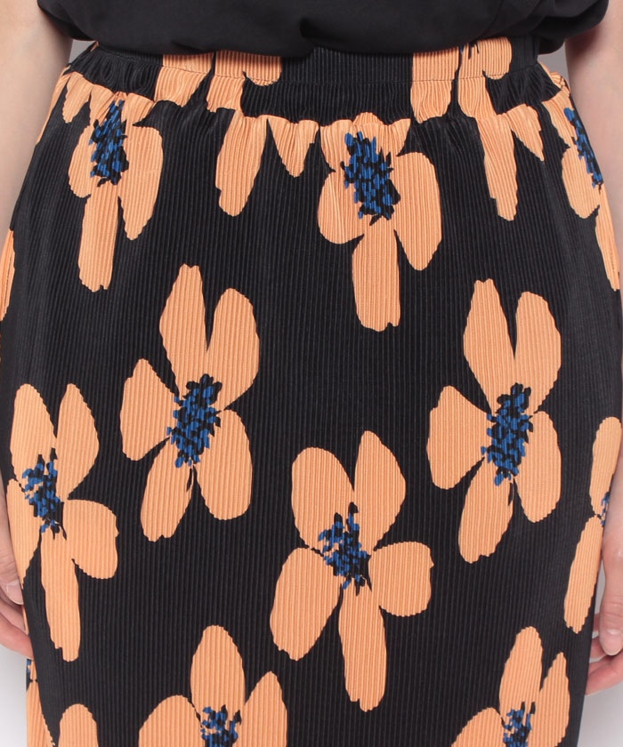 ◆雑誌掲載◆【Dolce&Gabbana】フラワー プリーツスカート Flower-print pleated poplin skirt in Print for Women