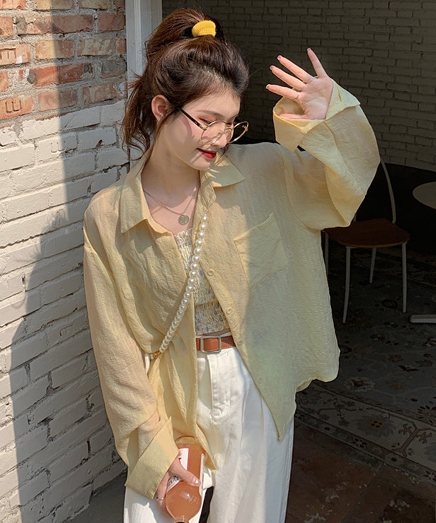セール】ショップニコニコ ShopNikoNiko シアーシャツ ma 【即納