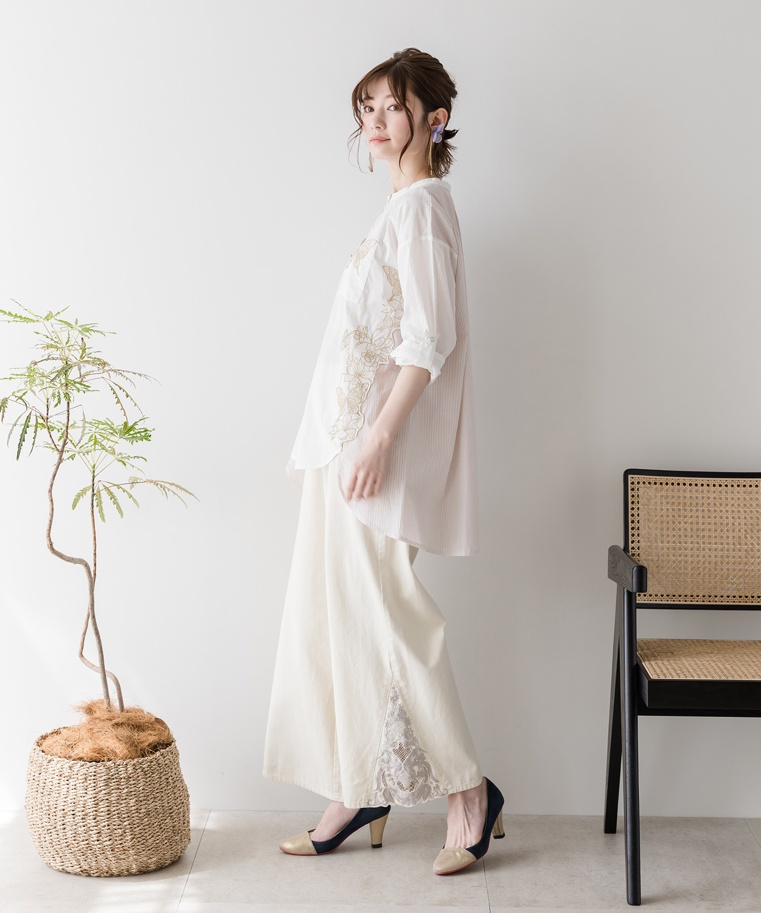 新品未使用 apolina アポリナ 7-9y 2024aw ブラウス カットソー