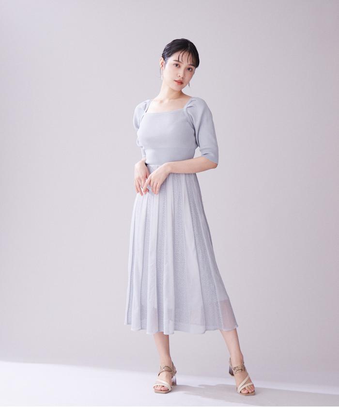 日本最大級 セール 60%OFF】レーシーニットワンピース(504635126) | ジル ワンピース