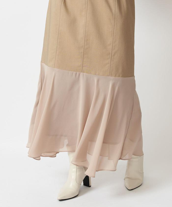 セール 50%OFF】裾シフォン切替マーメイドスカート(504766496