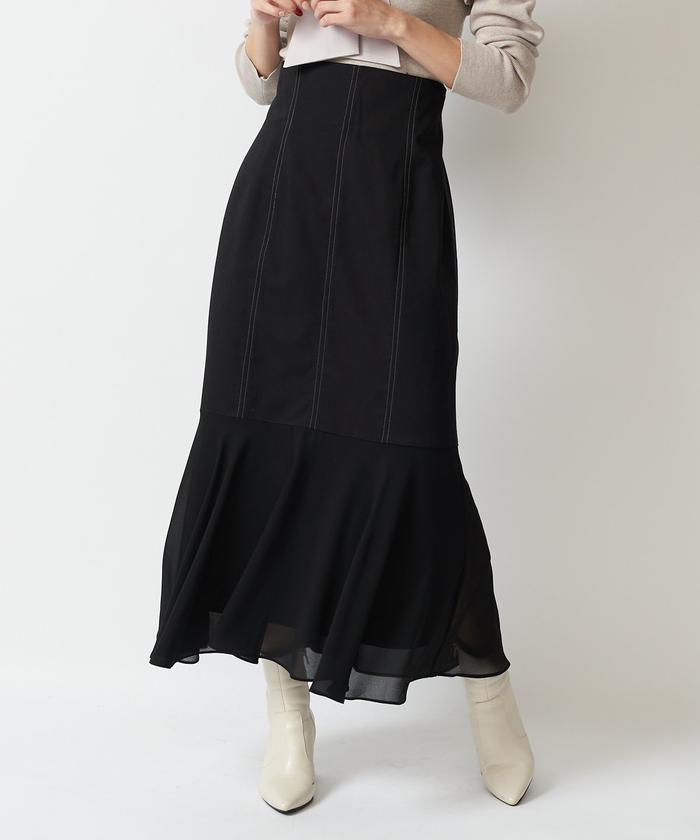 セール 50%OFF】裾シフォン切替マーメイドスカート(504766496