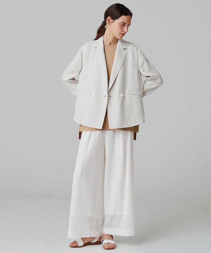 セール 40%OFF】ライトカルゼ ダブルブレストジャケット