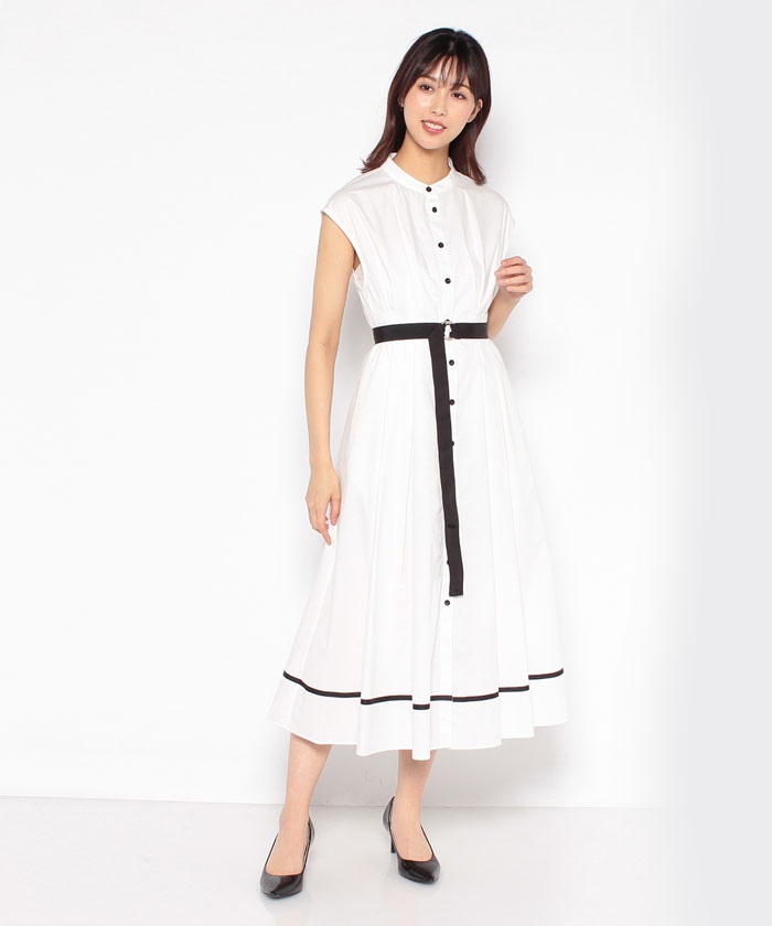 セール 25%OFF】ベルト付きバイカラーワンピース(504766029