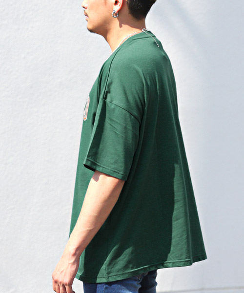 ラグスタイル LUXSTYLE ネックレス付きカレッジロゴBIG半袖T