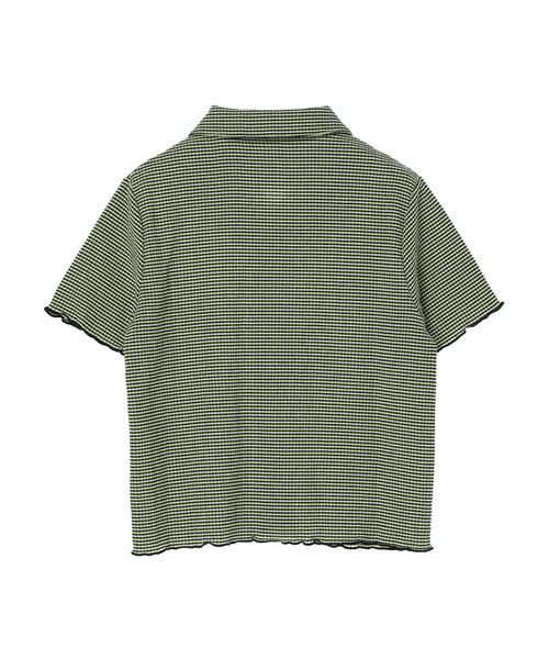 セール 70%OFF】・novem9 サッカーギンガムチェックブラウス