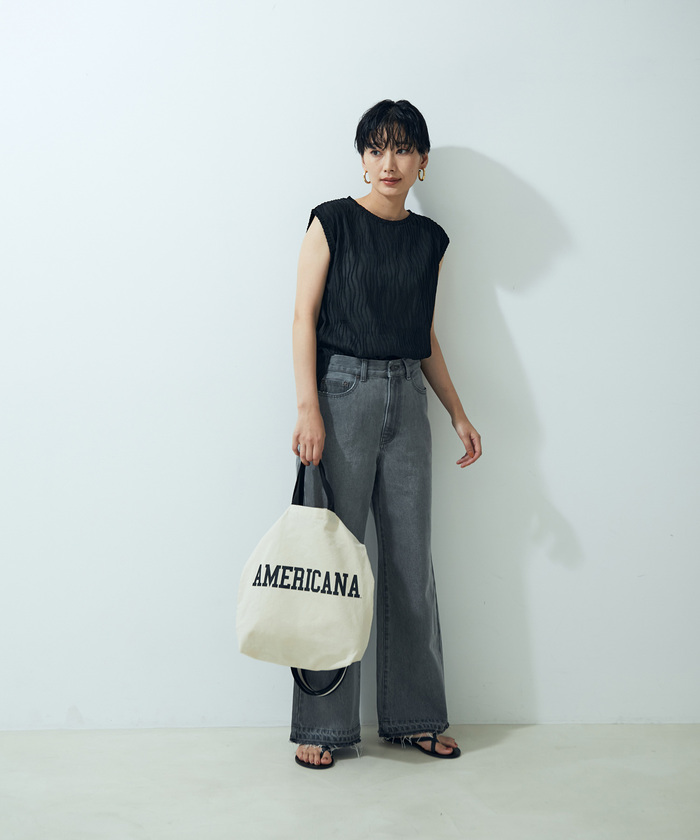 Americana for SALON】2WAYロゴトートバッグ(504771111
