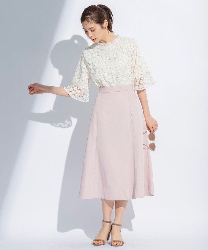 希少】pleats please トップス 半袖 フラワー クローバー 美品