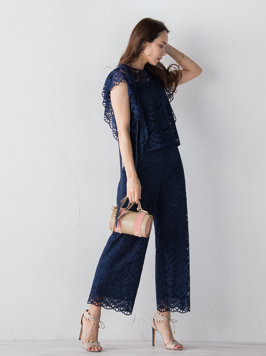 スーパーセール 目玉商品 セール 40%OFF】ビアッジョブルー Viaggio Blu コットンレース パンツ