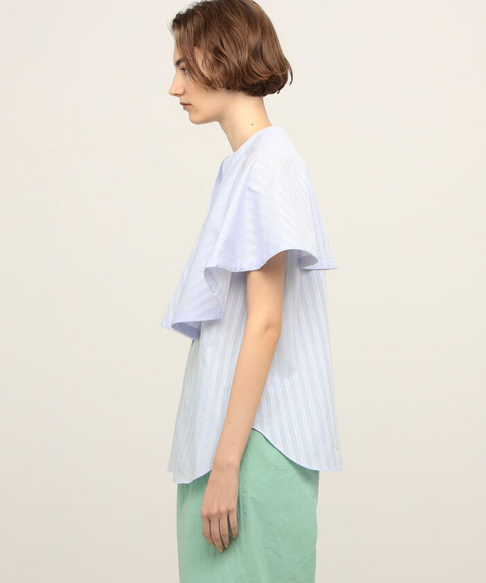 セール 40%OFF】コットン ケープカラーブラウス(504776985