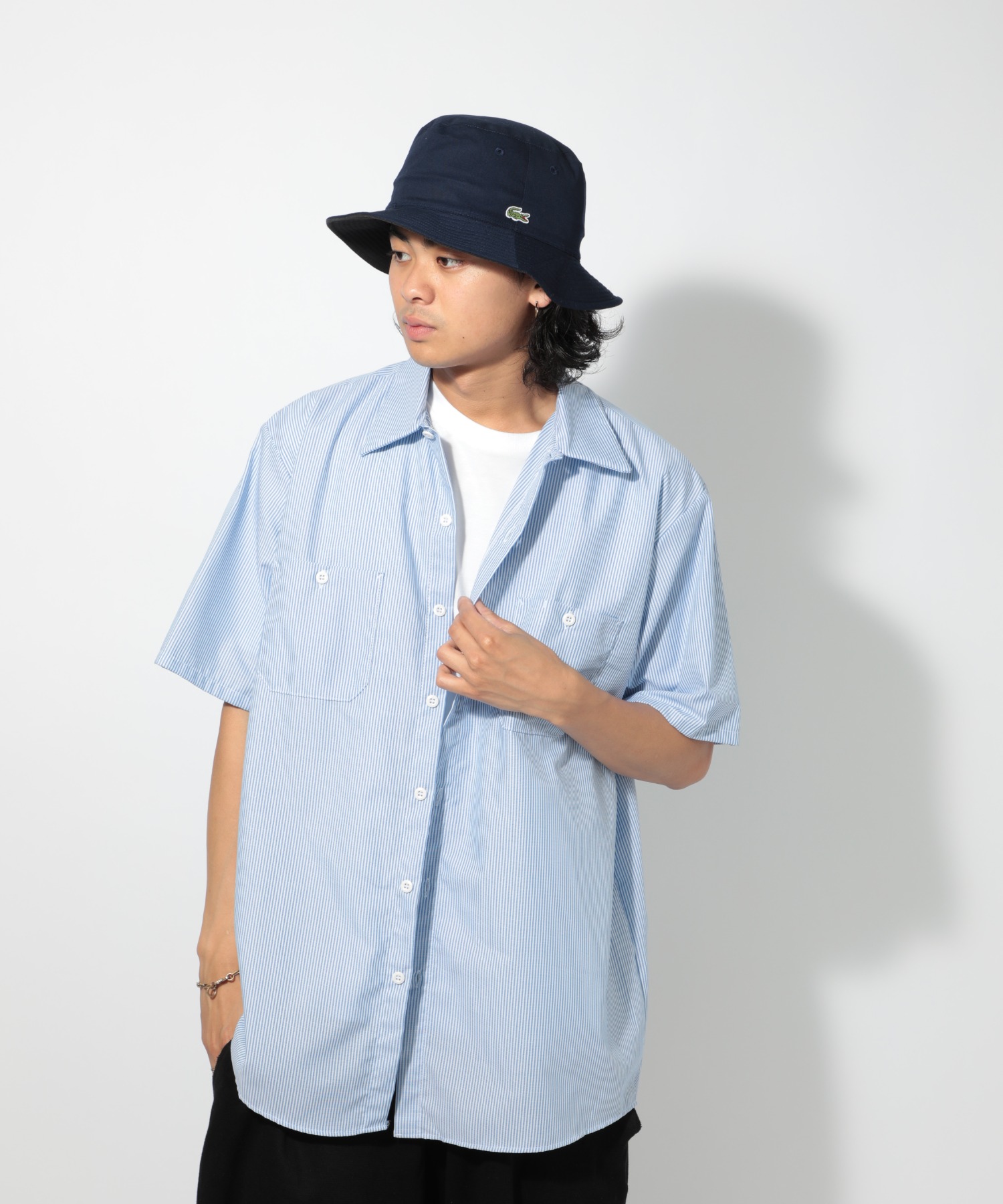 LACOSTE ラコステ バケットハット ホワイト 帽子 サイズ2 - 通販