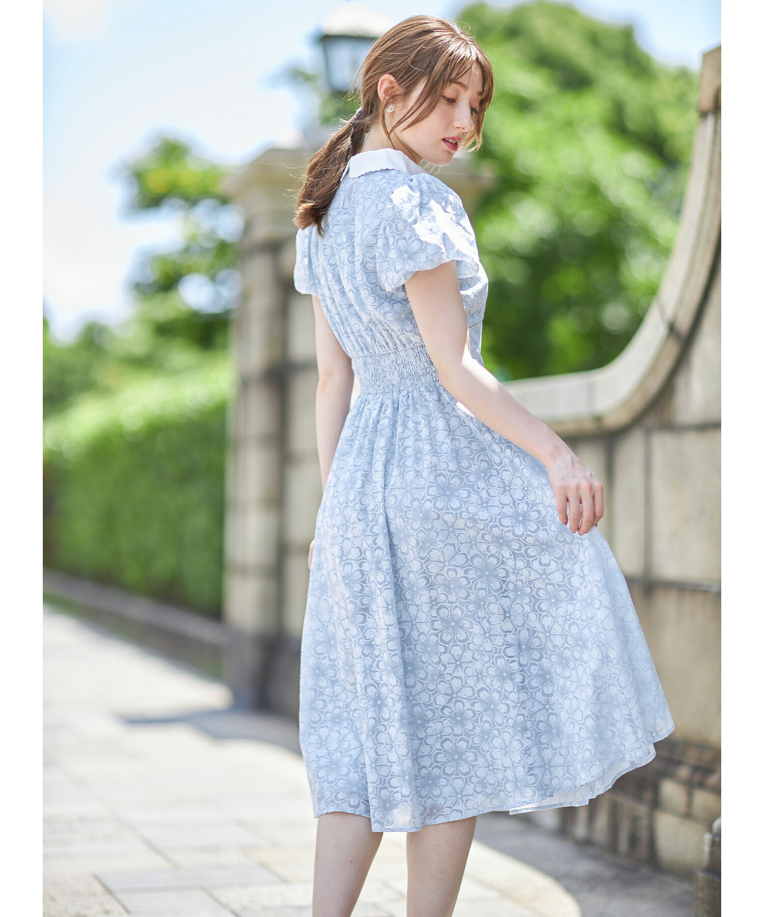 Bonjour diary4Y 刺繍入り長袖ブラウス　ワンピース Bonjour diary4Y 刺繍入り長袖ブラウス ワンピース