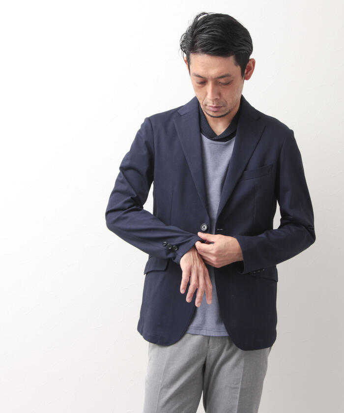 美品　ERMANNO SCERVINO デザインジップアップニット　ジャケット セール】 【セットアップ対応】ミラノリブ縮絨ニット ジャケット