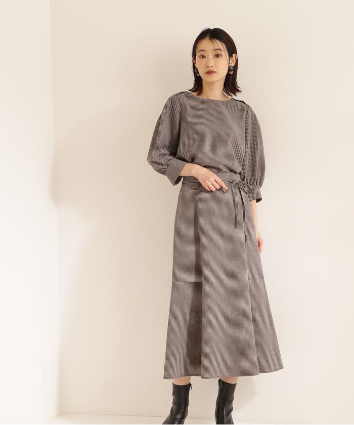 セール 30%OFF】オータムミニギンガムブラウス(504778666 セール 30%OFF】オータムミニギンガムブラウス(504778666