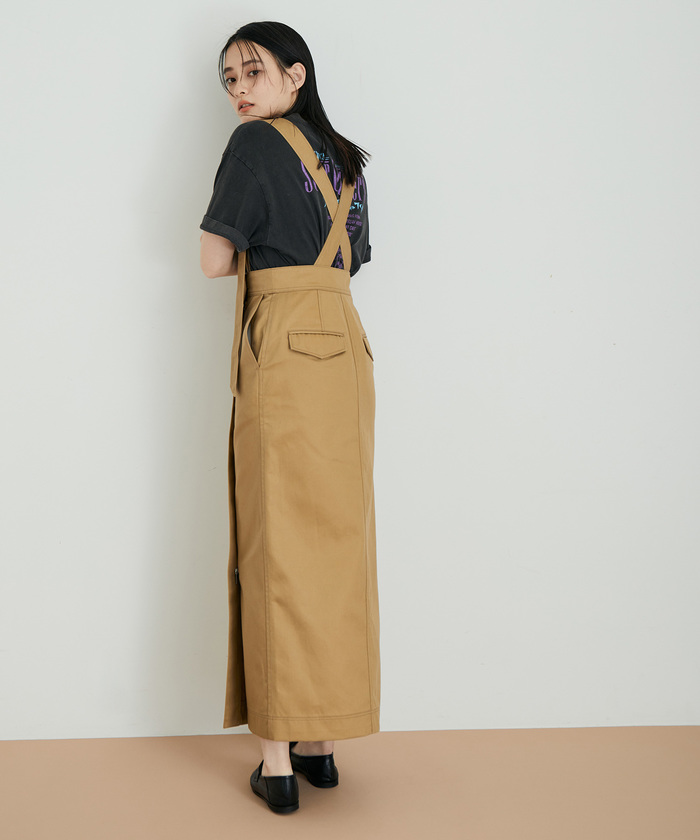 セール 60%OFF】サスペンダーリーンスカート(504780085