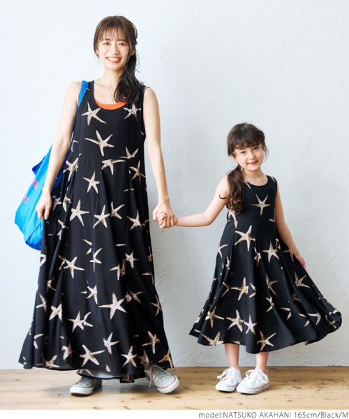 ヒトデ柄 前後2wayロングワンピース コカ Coca D Fashion