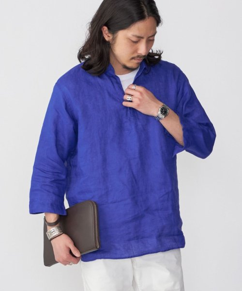 SHIPS: Herdmans リネン リラックス 7スリーブ カプリシャツ(504781922) | シップス メン(SHIPS MEN) - d fashion SHIPS: Herdmans リネン リラックス 7スリーブ カプリシャツ(504781922) | シップス メン(SHIPS MEN) - d fashion