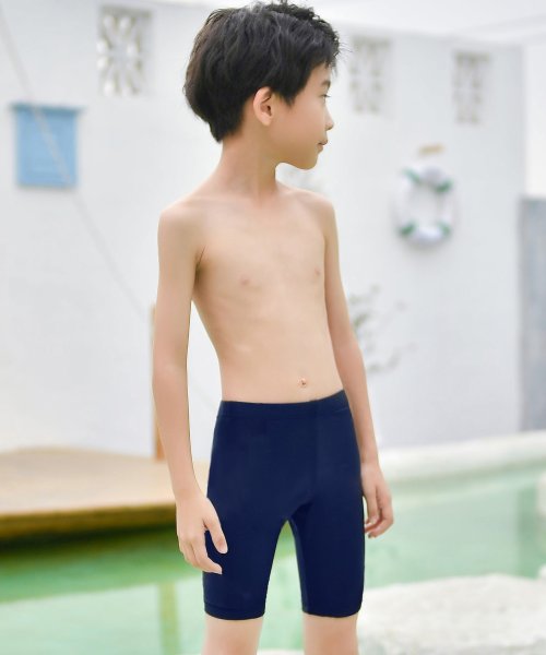 スクール水着 キッズ 男の子 子供 ハーフパンツ スイムキャップ 2点セット 小学生 サーフパンツ ジュニア 男児用 水遊び(504522819)  テディショップ(TeddyShop) d fashion