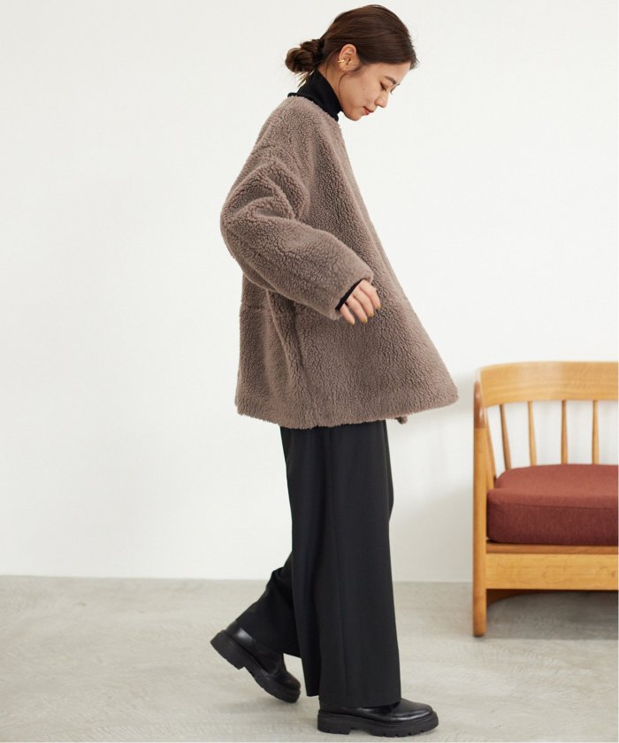 JOURNAL STANDARD relume（ジャーナルスタンダード レリューム）の「ウォッシャブルボアマフラー付きブルゾン◇（ブルゾン）」 -  WEAR