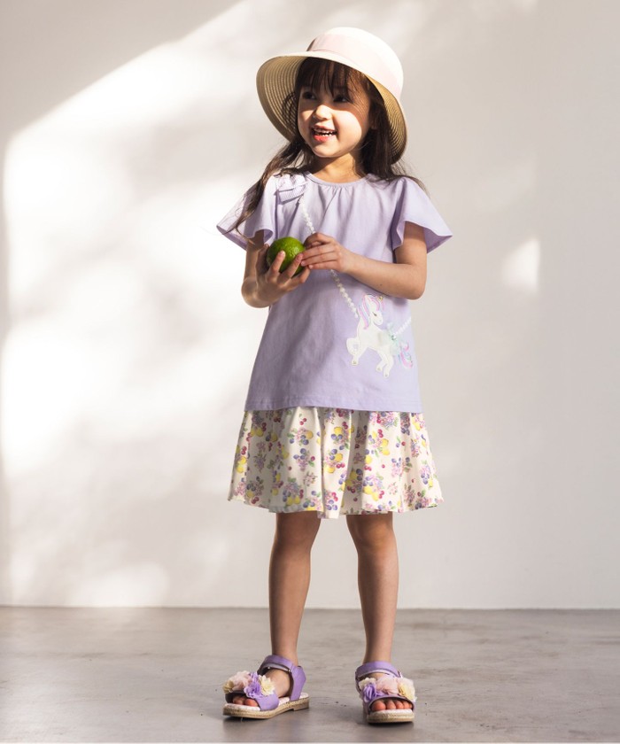 マザーガーデン フリル袖 Tシャツ M/L サイズ 100~120cm 120